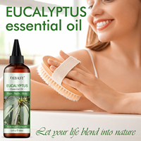 Huile Essentielle d'Eucalyptus 100ml (3-4 fl oz) 100% Pure, Extrait Végétal, Distillée à la Vapeur, Qualité Thérapeutique Naturelle, Pour Diffuseur