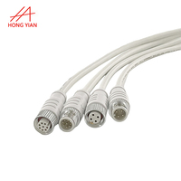 M8 Weiß und Schwarz Draht Stecker und Buchse Stecker 3 4 5 6 7P Gerader Winkel Power LED Beleuchtung Wasserdichtes Anschluss kabel