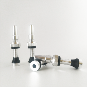 High Quality 100mm <b>Tubeless</b> Presta <b>Valve</b> for Bicycle Anodized Silver Aluminum Alloy Premium Accessory Made in US - Product Image 3