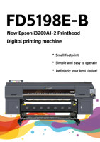 Impresora de Sublimación Fedar FD5198E-B de 1900 mm con 8 Cabezales I3200-A1-2, Máquina de Impresión Textil Digital para Ropa y Textiles para el Hogar
