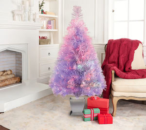 Árbol de Navidad de Fibra Óptica Rosa de 32 Pulgadas, Artificial, de PVC de Alta Calidad, Ecológico, con Luces de Colores Cambiantes, para Hogar, Hotel, Navidad, Festividades - Product Image 6