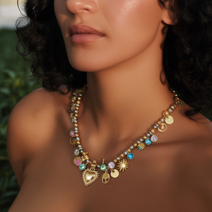 Collier de mode perlé en acier inoxydable 316L plaqué or PVD, design de pendentif charme durable et résistant - Product Image 3