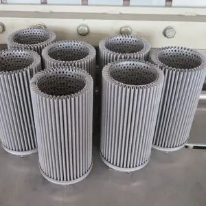 20 30 50 micron 316l 304 elemento do filtro de malha de aço inoxidável sinterizado vela de fibra de metal sinterizado sentiu filtro de pó
