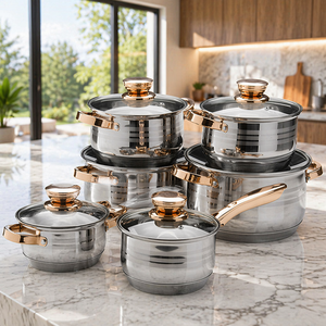 Juego de ollas y sartenes de inducción, juego de utensilios de cocina, cacerola, ollas - Product Image 1