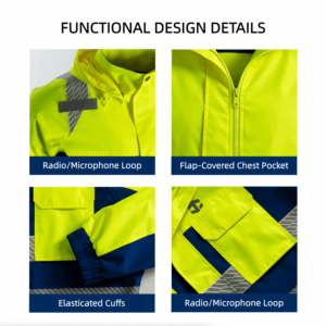Tuta da Lavoro JIADE ad Alta Visibilità, Impermeabile e Resistente all'Abrasione, Abbigliamento di Sicurezza Caldo Personalizzabile - Product Image 2