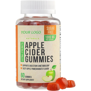 Fabricant d'équipement d'origine Gommes avec étiquette personnalisée pour les cheveux Gommes vitaminées pour la peau et le collagène à la biotine pure Gommes au vinaigre de cidre Acide folique et vitamine B12 - Product Image 1