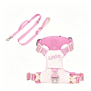 Arnés y correa plegables para perros, fáciles de guardar, transpirables, de liberación rápida, antipull, para perros pequeños y medianos. - Product Image 2