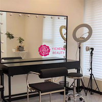 Yicheng Beauty Station de miroir de maquillage professionnel Studio de maquillage avancé Coiffeuse de studio de haute qualité