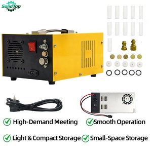 SolidTop 12V DC <strong>PCP</strong> Compressor Filter 110V 220V 4500PSI 30MPa 300Bar Oil-less Portable High Pressure <strong>Pump</strong> Scuba Dive Tanks Car - Product Image 1