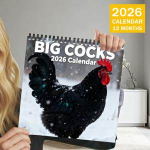 Calendrier mural 2026 ReHe écologique personnalisable en gros, organisateur quotidien suspendu, décoration amusante pour les amoureux des animaux, horloge d'anniversaire - Product Image 4