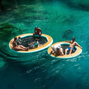 Vente en gros de hamac gonflable à point de chute avec chaise longue flottante de luxe en EVA antidérapante pour piscines et lac - Product Image 1