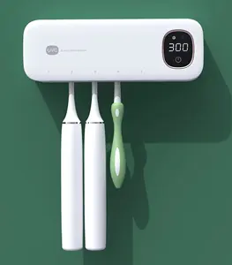 2024 newest design Electric uv tooth brush sanitizer portable uv toothbrush sterilizer rechargeable battery