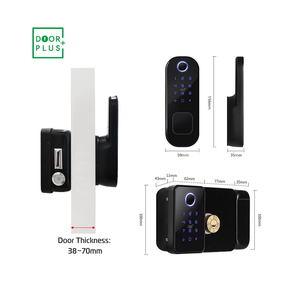 Doorplus tuya Wifi <span class=keywords><strong>c</strong></span>ửa gỗ thông minh khóa không thấm nướ<span class=keywords><strong>c</strong></span> Đầu đọ<span class=keywords><strong>c</strong></span> dấu vân tay thẻ mật khẩu điện kỹ thuật số vành dữ liệu đám mây ttlock - Product Image 6