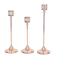 Support de Bougie de Décoration de Mariage en Cristal et Strass, Ornement Style Européen, Accessoire Romantique Doré, Vente Transfrontalière