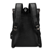 Tas Ransel Laptop Bisnis Pria Retro Kapasitas Besar Tahan Air Kulit Bolsas Couro Pu Backpack Sac Cuir Sac dos Homme Impermable