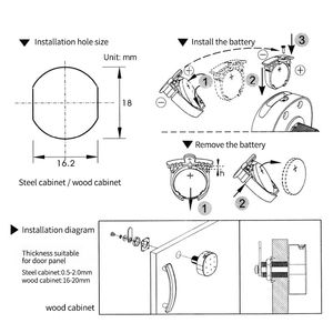 กล่องจดหมายรหัสผ่านแปดหลักสํานักงานยิมทางการแพทย์กรณีโลหะดิจิตอลรหัสผ่านปุ่มกดสมาร์ทล็อคเกอร์ - Product Image 5