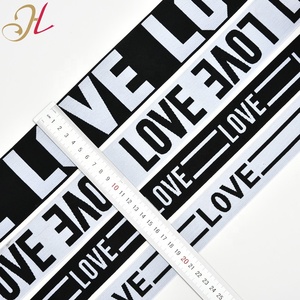 Hualiu Biểu Tượng Tùy Chỉnh Jacquard Web Vải Ban Nhạc Đàn Hồi Bền Vững Nylon Dây Thắt Lưng Cho Đồ Lót & Giày 3Cm Chiều Rộng Nhà Dệt - Product Image 2