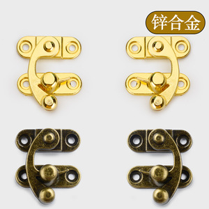 Loquet de boîte en alliage de zinc, serrure de meuble sans clé 18 21 mm pour boîte en bois, design traditionnel, durable - Product Image 1