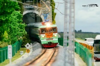 Base de présentation pour train miniature HO échelle 1:87, scène de chemin de fer électrique chinois du Sud-Ouest, 140x40cm