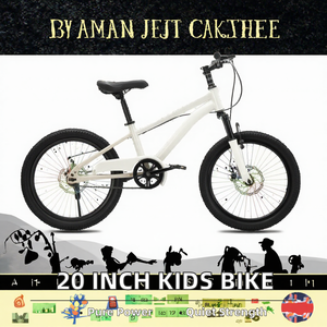Bicicleta Infantil de 20 Pulgadas, Una Velocidad, Cuadro de Acero, Freno de Disco, Sillín Ajustable, Bicicleta Juvenil para Paseos al Aire Libre - Product Image 2