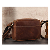 Sac à bandoulière en cuir de vache entier pour homme, sac à bandoulière vintage en cuir véritable, fermeture éclair durable, sac de facteur, utilisation en extérieur