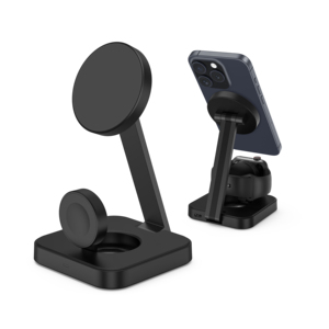 Logotipo personalizado M25 carga rápida plegable 2 en 1 cargador inalámbrico magnético para iPhone para <span class=keywords><strong>Apple</strong></span> <span class=keywords><strong>Watch</strong></span> - Product Image 2