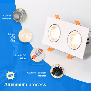 5W 10W 15W hình chữ nhật vuông Led Downlight đèn nhôm có thể điều chỉnh đèn tại chỗ AC110V AC220V LED Spotlight cho chiếu sáng - Product Image 5