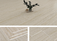 Revêtement de sol SPC rigide à emboîtement par clic, surface travertin, pour chambre, bureau, supermarché, décoration de sol intérieur