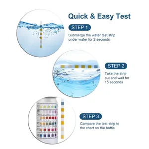 Testeur d'eau multifonction 6 en 1 pour <span class=keywords><strong>piscine</strong></span> et spa : chlore, pH, alcalinité totale, <span class=keywords><strong>acide</strong></span> <span class=keywords><strong>cyanurique</strong></span> (pour bandelettes) - Product Image 4