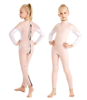 DIVESTAR Pakaian Selam Anak Perempuan Anti Air Lengan Panjang 3mm Neoprene Pakaian Olahraga Dengan Fitur Bernapas dan Tahan Angin untuk Anak-Anak