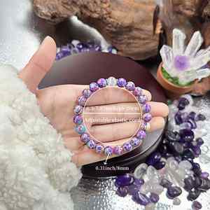 Natural Stone Healing Crystal <b>Bracelet</b> Healing Energy Gemstone Women <b>Bracelet</b> Stone Rhodolite <b>Beads</b> Jewelry <b>Bracelets</b> - Product Image 2