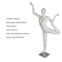 Mannequin de danse en plastique unisexe, modèle de sport et yoga, pose complète autonome, pour vitrine