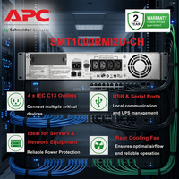 SMT1000RMI2U-CH 1kVA 19-inci 2U Rack Uninterruptible Power Supply untuk Router, Workstation, Ruang Data Kecil, Peralatan Jaringan