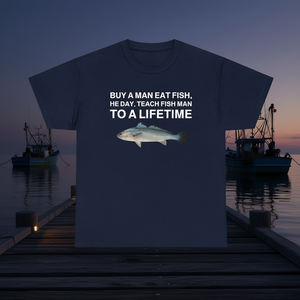 Camiseta con diseño de hombre comiendo pescado, camiseta divertida con meme, camiseta irónica y sarcástica - Product Image 3