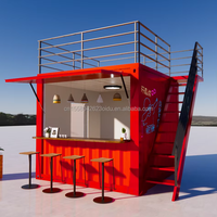 Kiosque hôtelier pop-up extensible de 10 pieds en panneaux sandwich préfabriqués en acier, design moderne et respirant noir