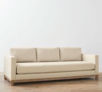Canapé d'angle rembourré avec cadre renforcé, accoudoirs carrés, pieds cylindriques couleur expresso et coussins amovibles