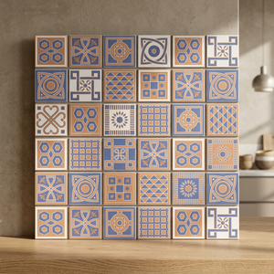 Carrelage imprimé de style marocain 300x300mm décor extérieur intérieur émaillé 3D fait à la main - Product Image 4