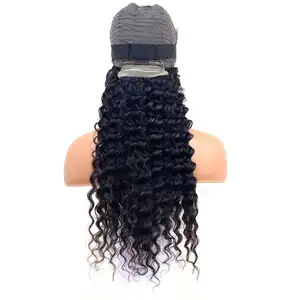 Top Quality Peruvian Cuticle Aligned Virgin Wigs 150% Density Wholesale Deep Wave 13x4 Lace Front Human Hair Women Wigs