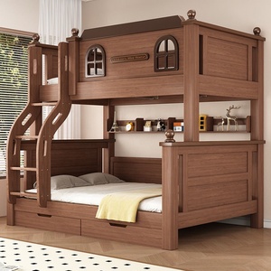 <span class=keywords><strong>Litera</strong></span> de Madera Estilo Castillo de Alta Calidad para Niños con Cajones de Almacenamiento y Escalera, Madera Sólida Ecológica, Directo de Fábrica China - Product Image 3