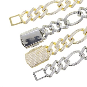 قلادة سلسلة كوبية للرجال مجوهرات صغيرة صغيرة الحجم 5A Bling Big Heavy Hip Hop للرجال - Product Image 4