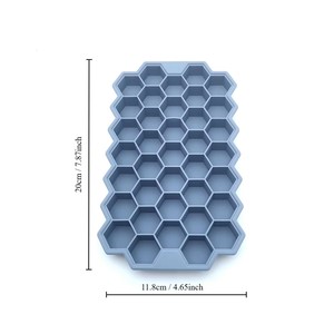 Moule à glaçons en silicone nid d'abeille - Moule à glaçons de qualité alimentaire avec couvercle - Product Image 2