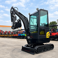 Mini-excavatrice de 1,5 tonne, 2 tonnes, 3,5 tonnes, excavatrice compacte avec moteur Kubota, petite excavatrice agricole, certifiée CE EPA, excavatrice sur chenilles
