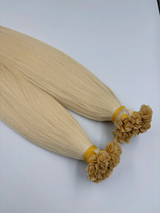 Extensiones de Cabello Humano con Punta Plana, Remy, Trama Única, Puntas Dobles, Aptas para Permanente, Todos los Colores, Rubio Claro - Product Image 5