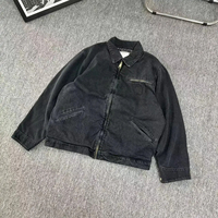 Veste en jean unisexe Detroit J97 en coton 100% délavé et vieilli, coupe lourde, pour hommes, vente en gros