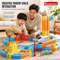 KZHM Ensemble de jouets de train à rail magnétique électrique en gros, jouets de construction DIY pour enfants, jouets éducatifs STEM Montessori