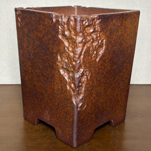 Pot de fleurs carré en argile violette Yixing, style rétro contemporain, gravé à la main, pour <span class=keywords><strong>jardin</strong></span> et bonsaï - Product Image 4