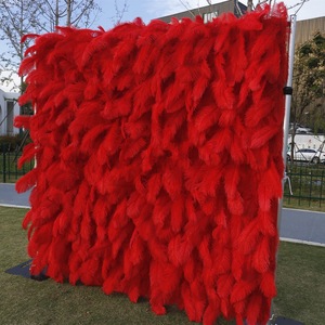 Wedding Artificial 3d 5d Flower Wall Backdrop 8ft X 8ft <b>Red</b> Rose Flower Wall Panel Roll up <b>Silk</b> Flower Wall Decoration - Product Image 1