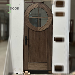 Puertas de Madera Maciza de Diseño Clásico Personalizadas Más Vendidas, con Vidrio, Modernas, Interiores o Exteriores, Puertas de Madera Arqueadas - Product Image 2