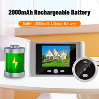 Caméra de sécurité domestique miniature ICam365 Pro 3MP sans fil WiFi 2.4G avec interphone audio et écran de 2,8 pouces et judas
