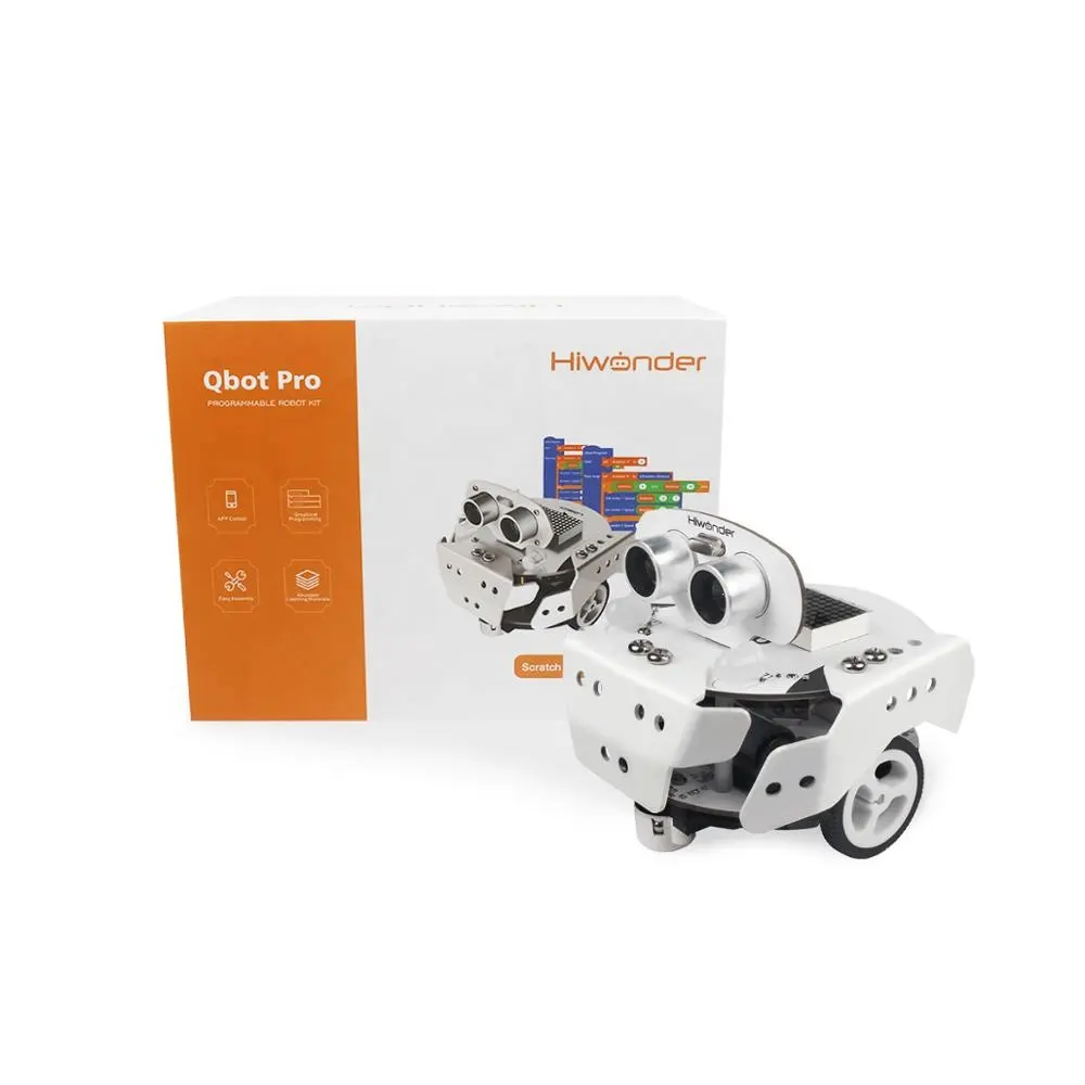 Hiwonder Qbot برو البخار التعليم سيارة الاطفال اللعب متوافق مع خدش اردوينو ليغو التنمية الثانوية